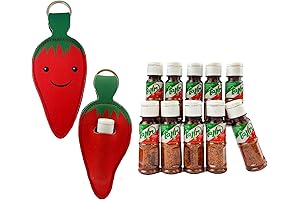 Tajin Pocket-Sized Red Mini Spice Bottles with Keychain