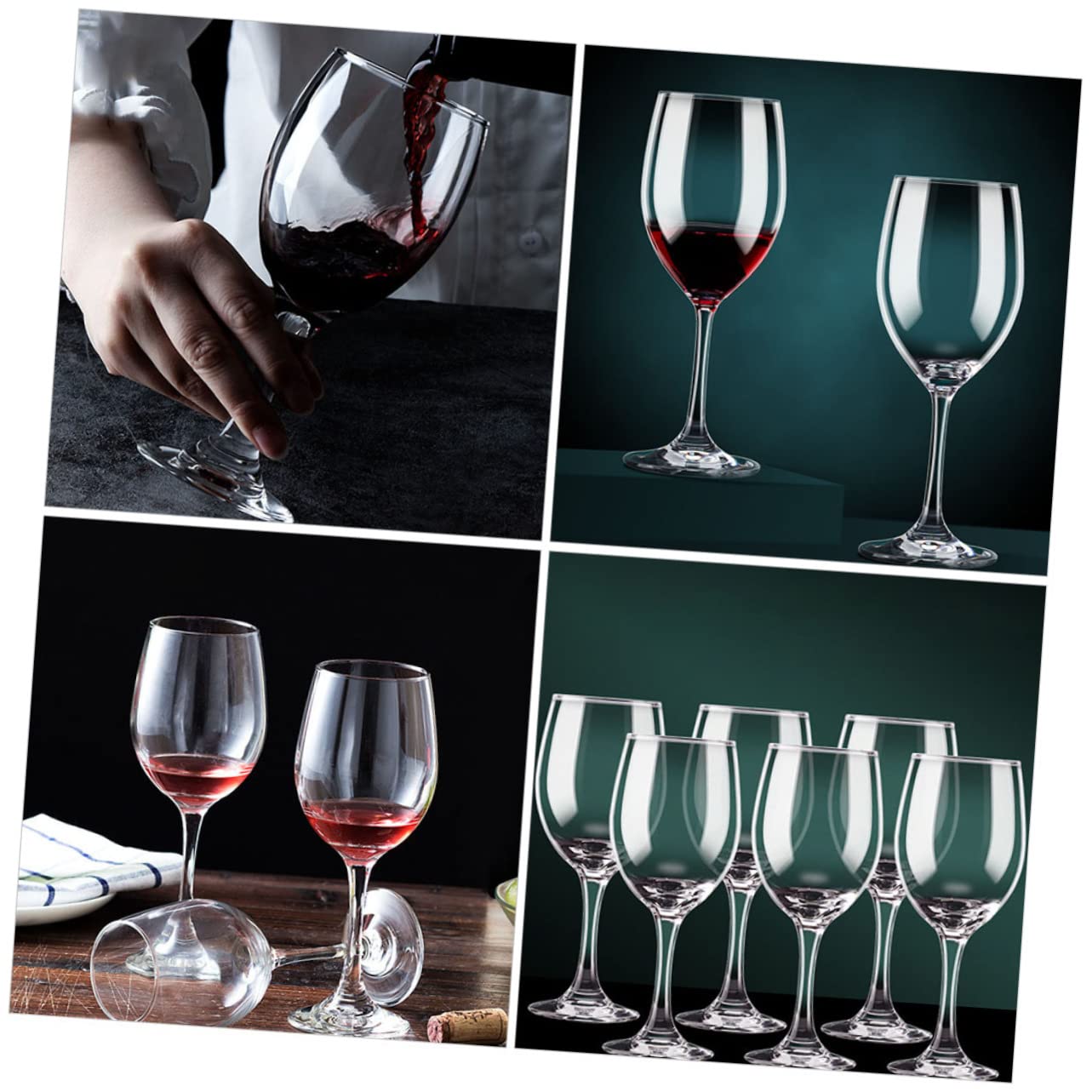 PRETYZOOM Copas de Vino de Cristal 6 Piezas 5ml para Uso Doméstico | Juego de Vidrio, Forma Elegante y Distintiva, Acabado Artesanal, para Bar y Celebraciones
