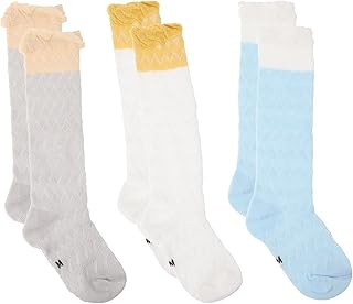 Meias de bebê Meias de desenho animado Meias de desenho animado 3 pares de meias infantis até o joelho meias de joelho para crianças pequenas meias de joelho para crianças, Cores sortidas, 29X10X1CM
