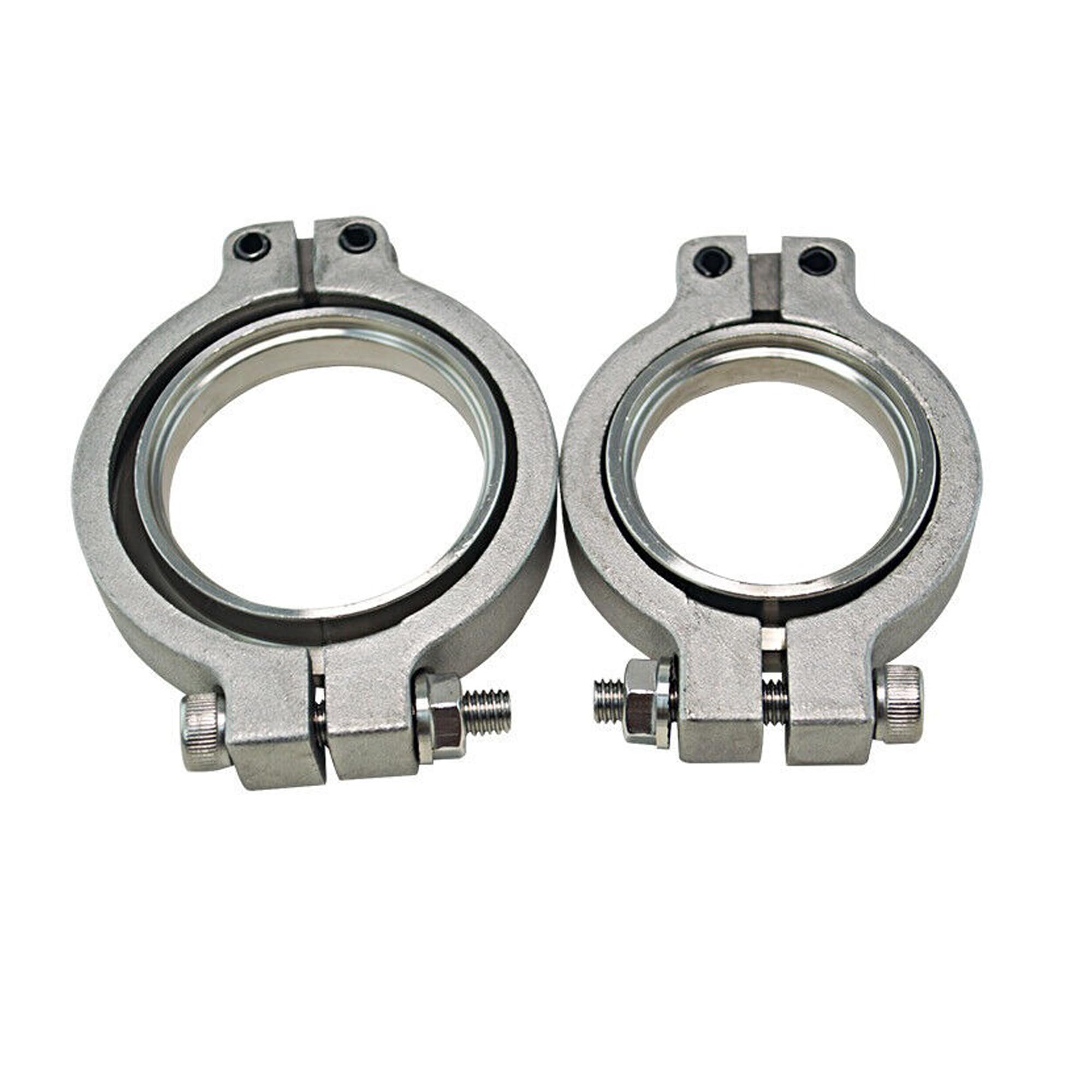 Inlet Outlet Flanges Clamps v-band Flange Clamp Set Replacement For TiAL MVR 44MM Wastegate W/Screws Nuts and Seals