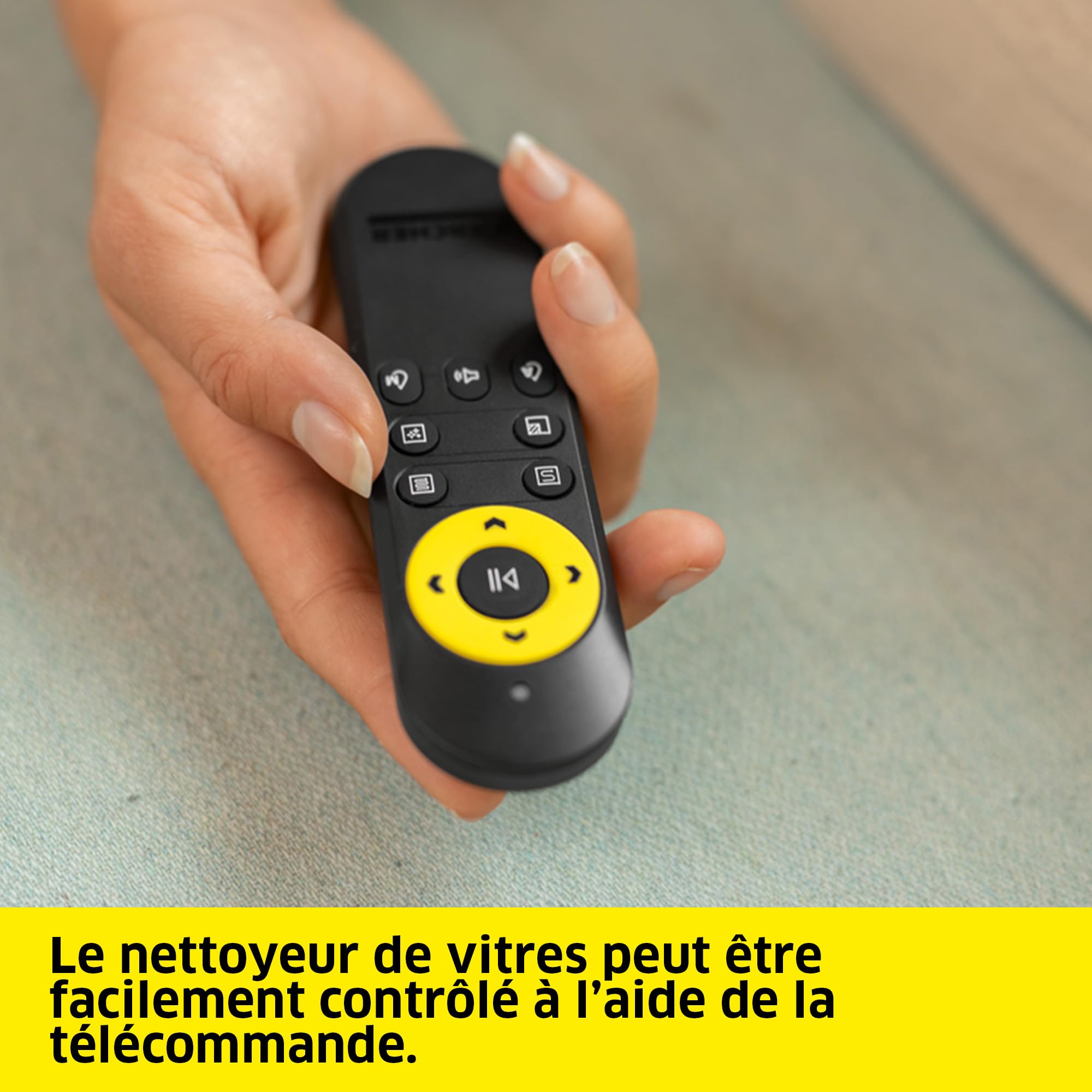 Kärcher Robot Lave-Vitres RCW 2 Extra, Nettoyage Intelligent & Automatique, Système à 2 Réservoirs, Pulvérisation Intégrée, Autonomie de Sécurité : 20 min, Inclus : 2 Patins Microfibres & Télécommande