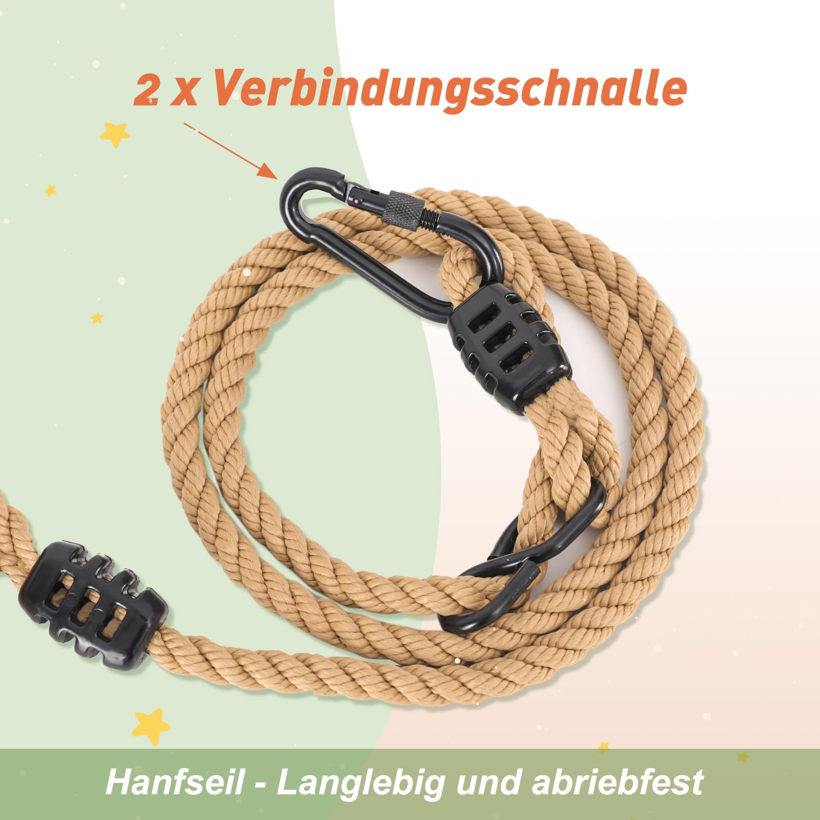 Holz Turnringe,Trapez schaukel,Schaukelringe mit Einstellbarer Hanfseil,Gymnastikringe für Kinder Indoor und Outdoor