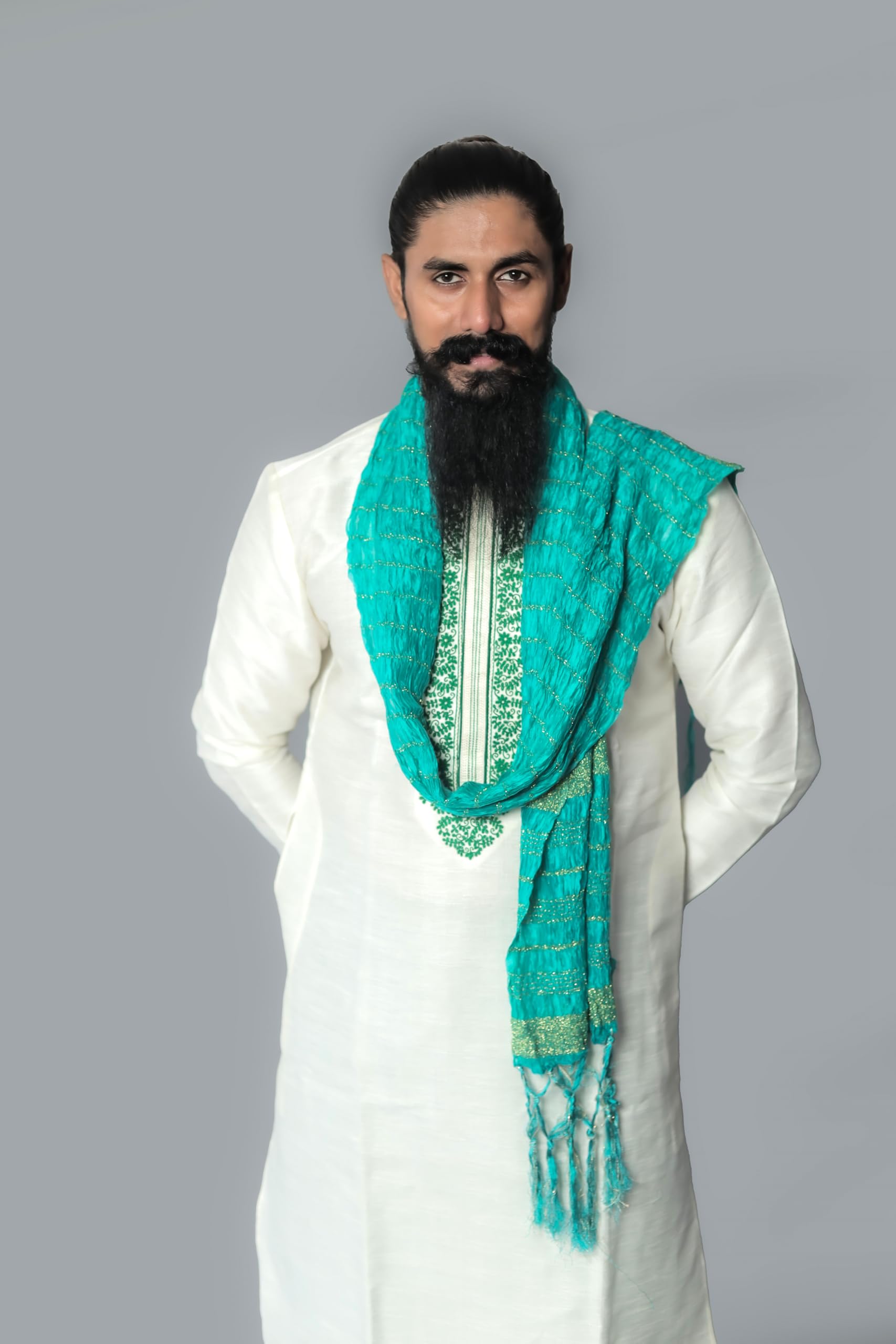 Lady Dwiza Indian Traditional Kurta Sherwani Dupatta Shawl Scarf For Men (Only Dupatta)