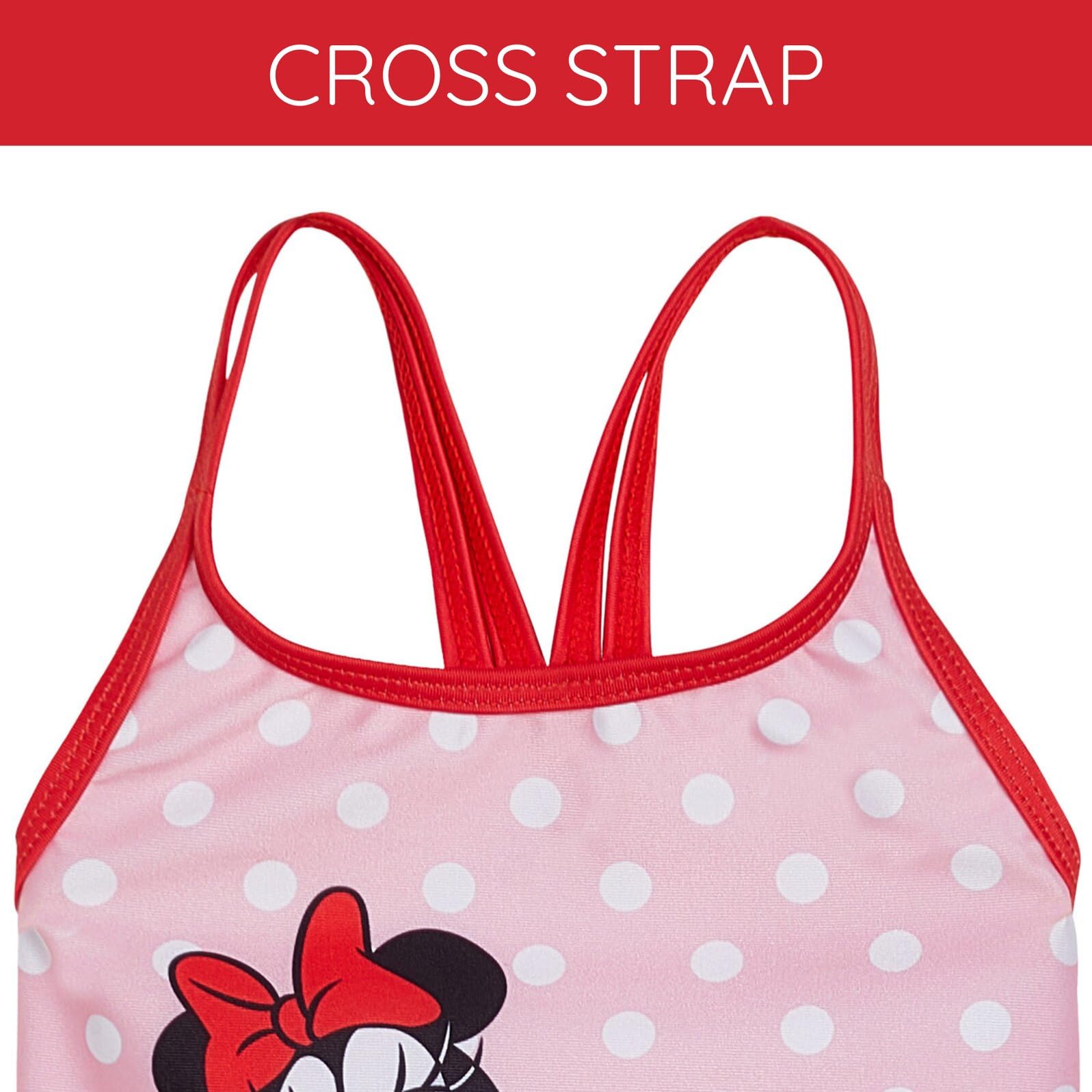 Disney Minnie Mouse Racerback-Tankini-Top und Bikinihose, Schwimmset für Kleinkinder bis große Kinder