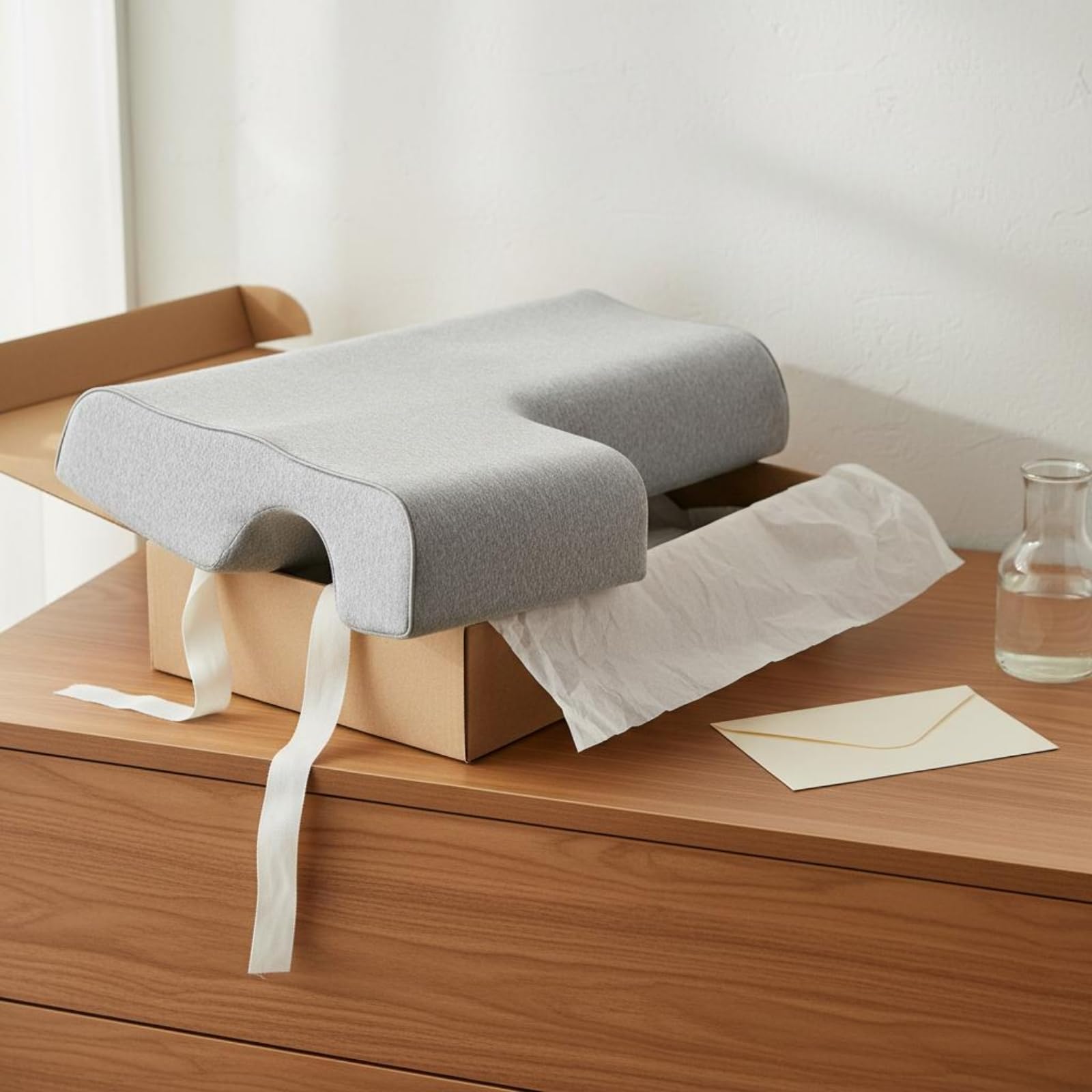 Cuscino per Coppie Antiformicolio Ortopedico Memory con Scelta Lato Destro Sinistro per, Grigio Scuro - Modello Braccio Sinistro, Cuscino Per Coppia 80 48 11cm