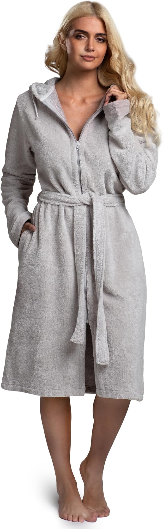 Peignoir Femme Peignoir De Bain Femme Twinzen Zip Fermeture