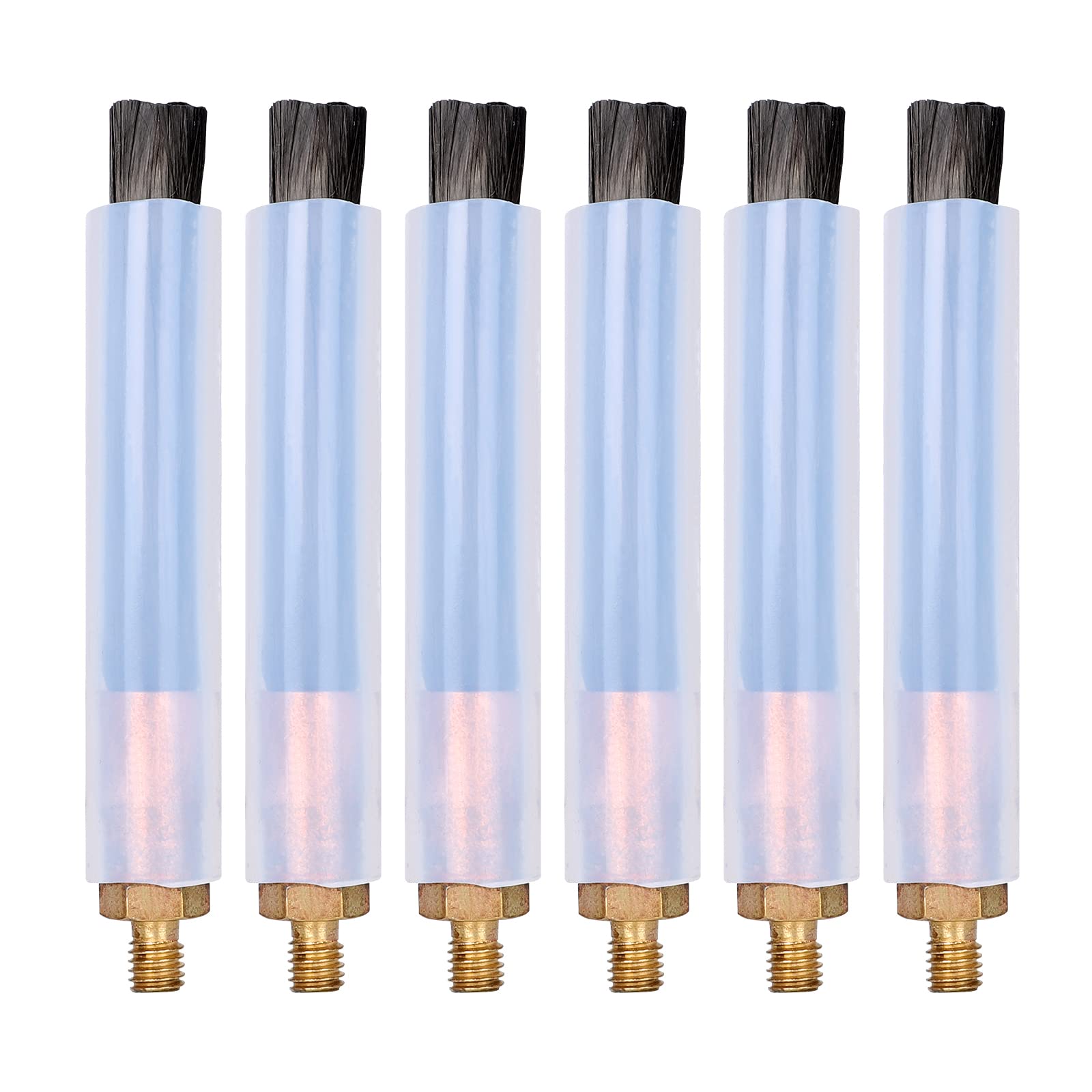 6PCS Weld Bead Cleaning Brush, Copper Head Weld Brush for Welding Bead Seam Polishing Machine M6 type (6PCS-M6)