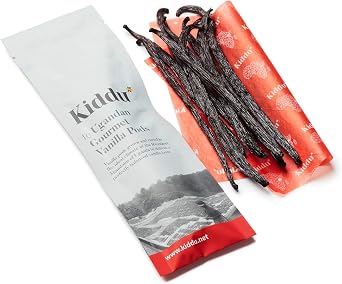 Kiddu - 30 Gourmet Vanilla Pods - Whole Grade A Pods for Baking- 16-18cm