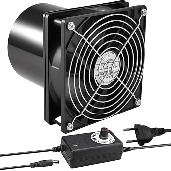 Joycabin Pipe Fan 100 mm Exhaust Fan with Speed Control Pipe Fan Heat Resistant Fan Quiet Smoke Extractor Fan for Kitchen Toilet Greenhouse Garage Air Circulation