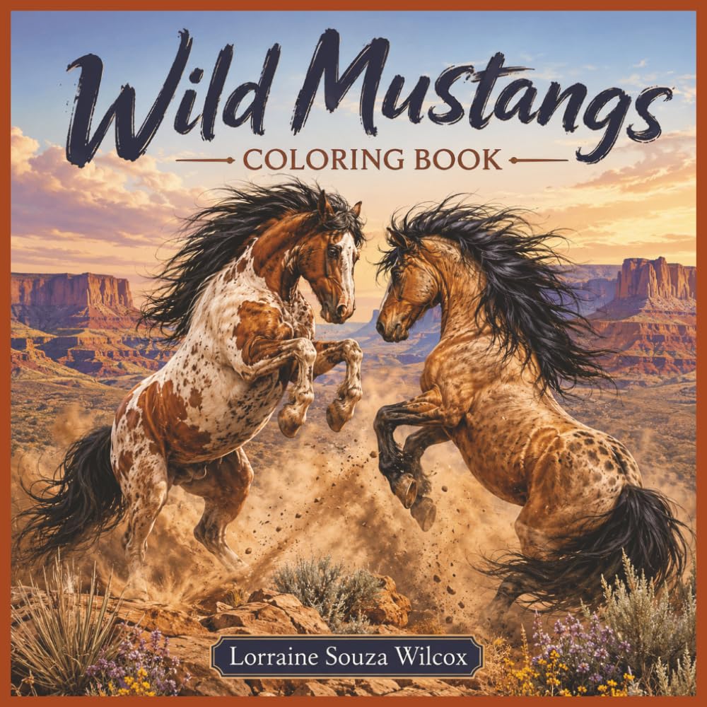 Wild Mustangs Coloring Book