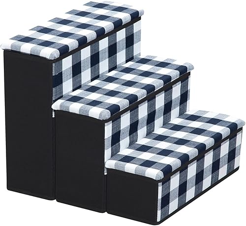 Miniatura 1 de E.P.C. Escaleras plegables de lujo para mascotas de 3 escalones con almacenamiento