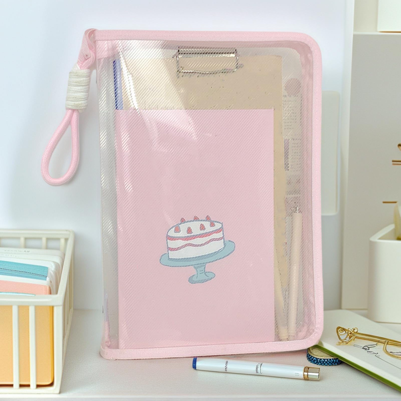 Buste Trasparenti Con Cerniera Per Documenti Buste Sigillabili per File con | Contenitore Capiente E Robusto Per Materiale Scolastico Fogli Quaderni Libri Di Carta