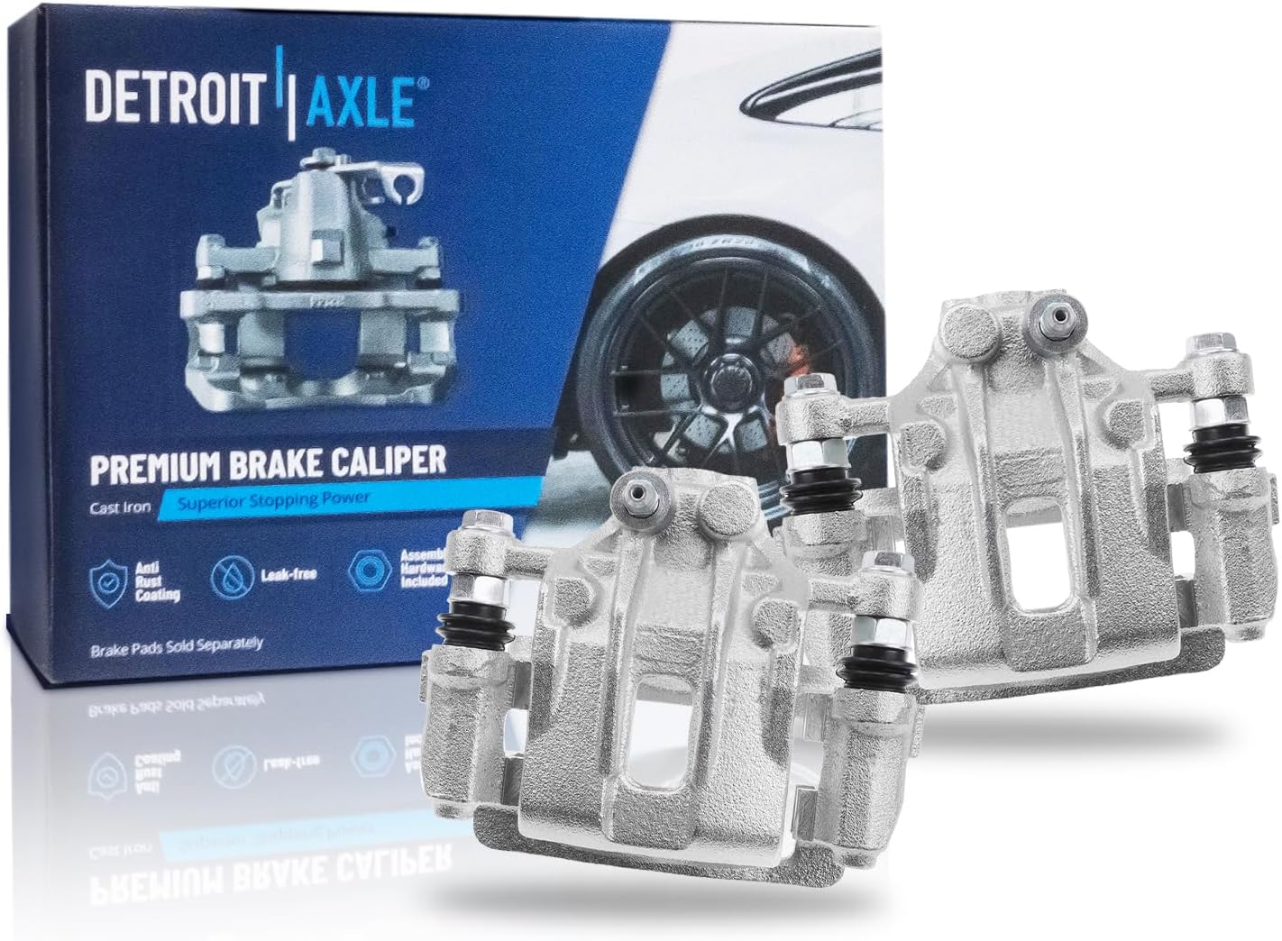 Detroit Axle Rear Brake Calipers w/Brackets Replacement