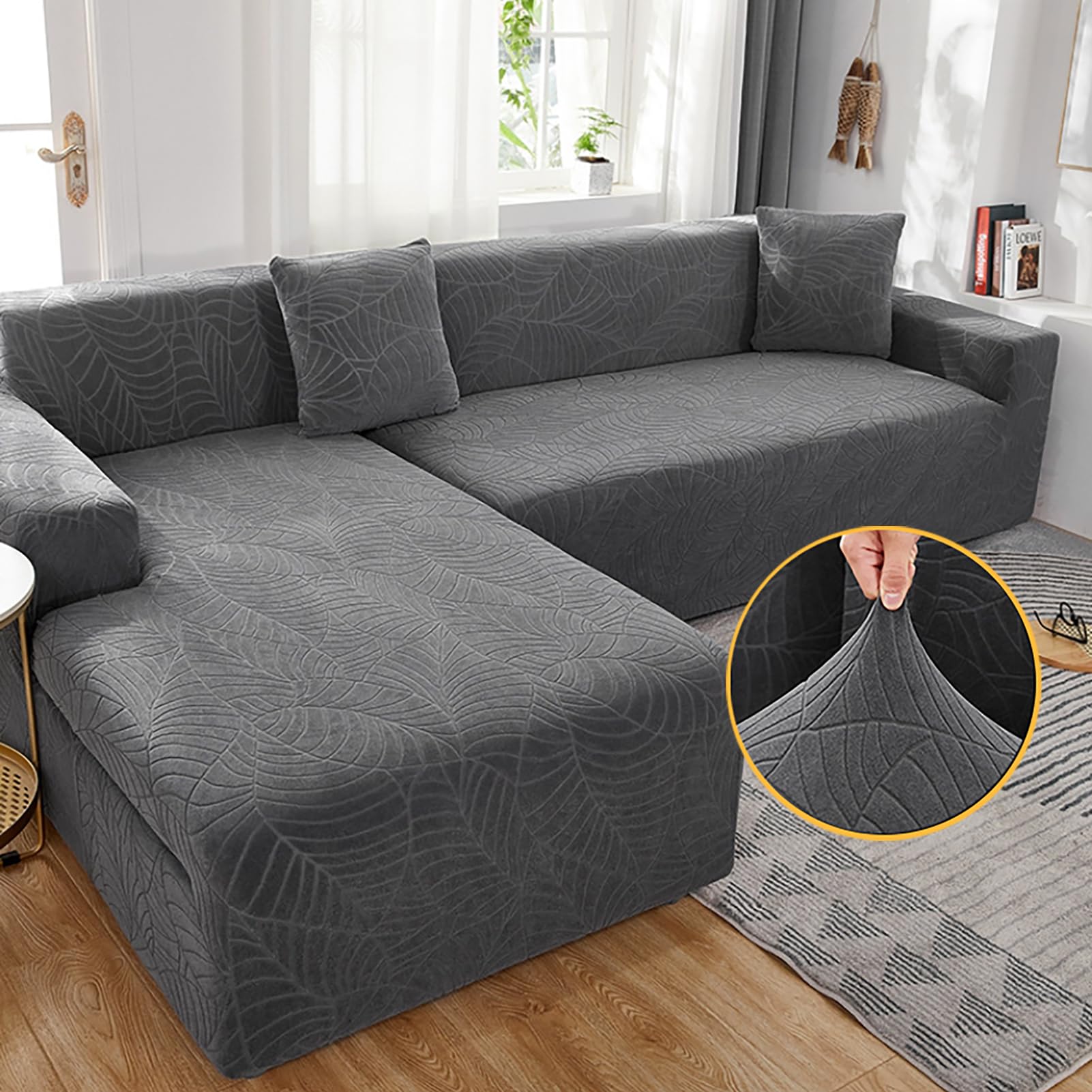 Housse de canapé imperméable et anti-taches pour salon avec chiens