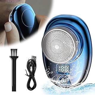 OneNine Mini Shaver Portable Electric Shaver with LED Display,Electric Razor for Men, USB Rechargeable Waterproof Portable Shavers Easy One-Button Wet and Dry Use Suitable for Home,Car,Travel