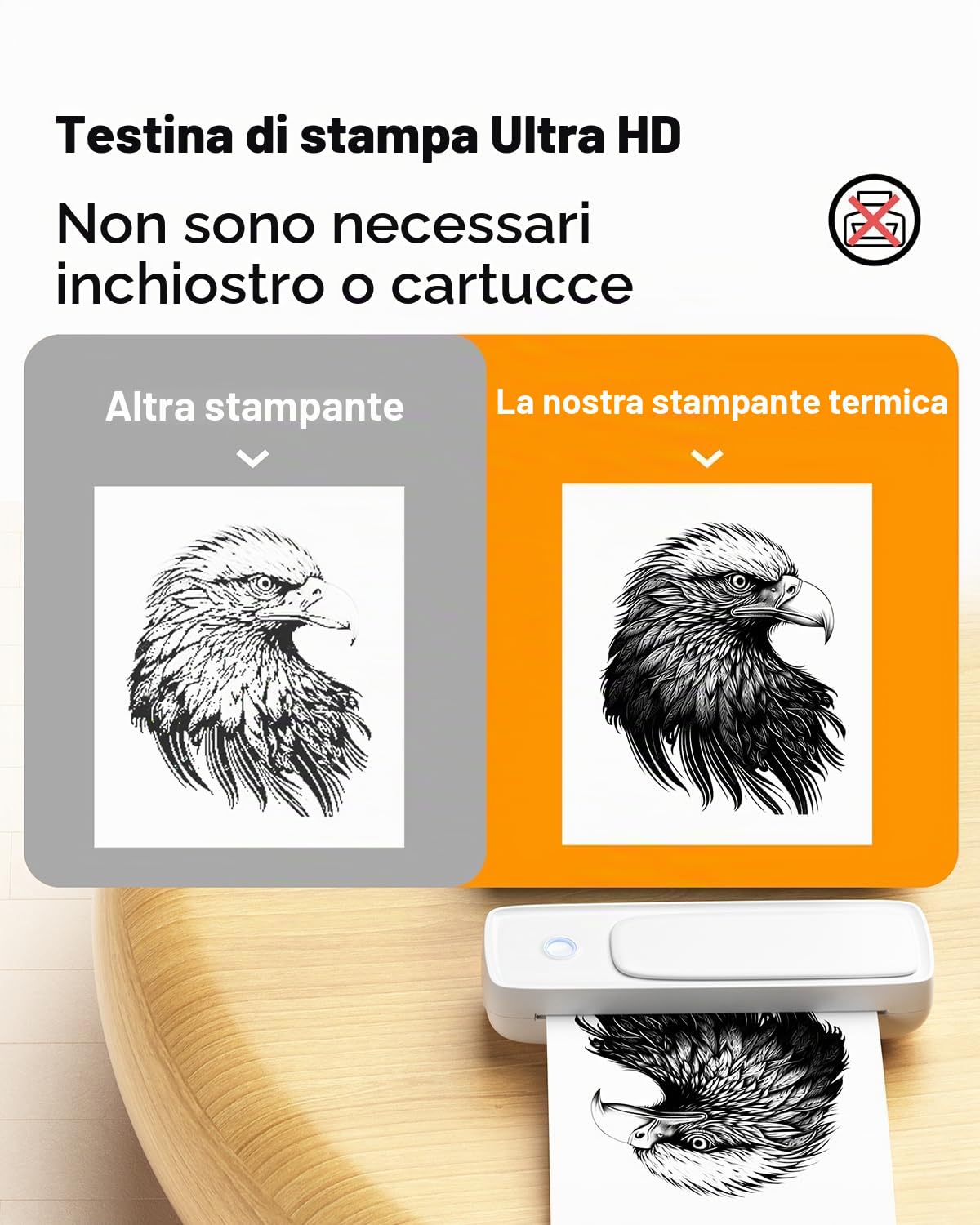 Bisofice - A81 Stampante Termica Portatile A4, Stampante Bluetooth per Cellulare e Computer, Stampante portatile da viaggio, Supporto 2''/3''/4'' Carta, per Ufficio, Viaggi, Studio, Casa, Nero