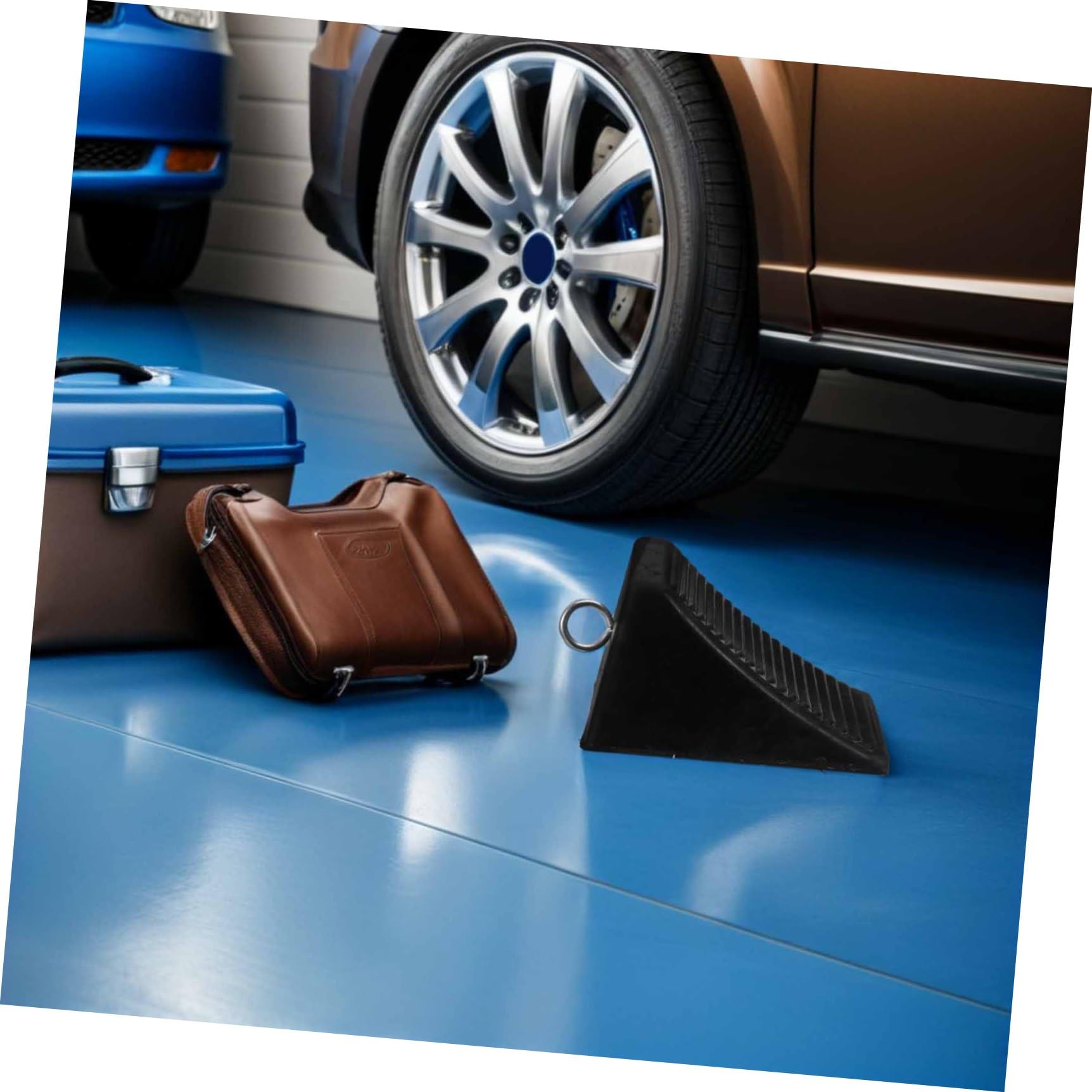 2 Topes De Rueda Para Remolque Coche Rueda Antideslizante Bordillo De Aparcamiento Para Garaje Autocaravana Topes De Aparcamiento