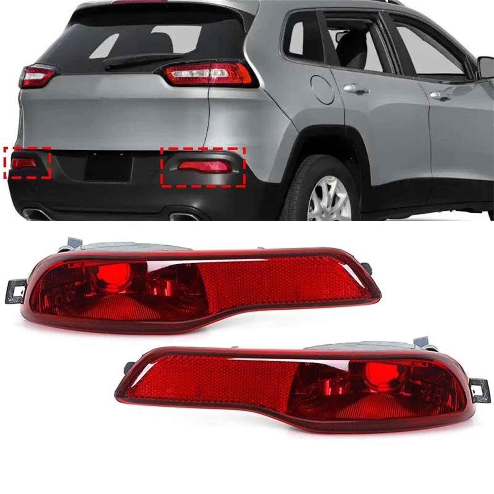 Luce Posteriore Fanale Posteriore Per Auto Per Jeep Per Cherokee 2014-2018 68102877AC 68102876AC Alloggiamento Fendinebbia Per Paraurti (lampadina Esclusa) Freccia posteriore(Sinistra e destra)