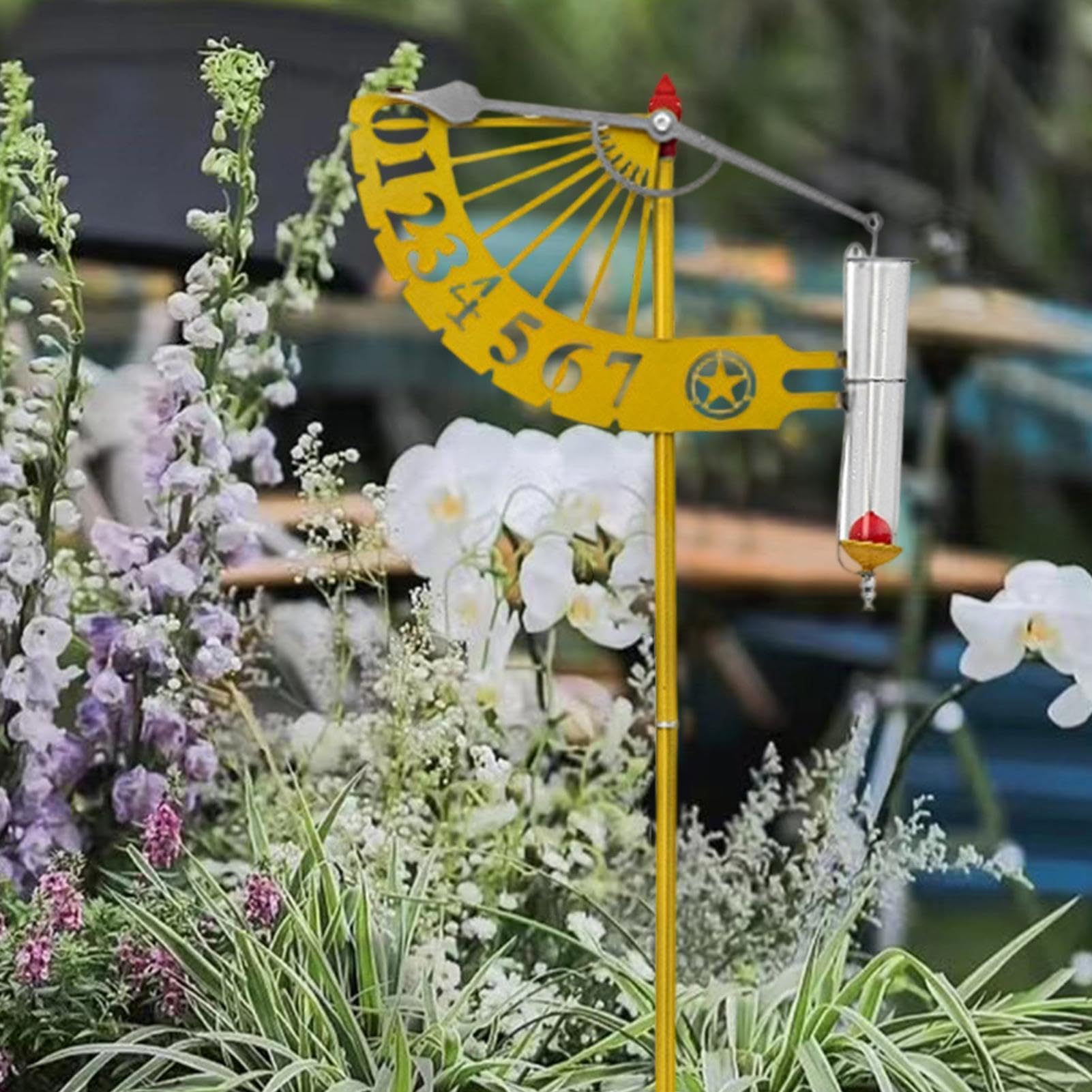 Jauge de Pluie d'extérieur - Mesure précise et décorative pour Jardin - Pluviomètre extérieur | pour Cour, terrasse, pelouse, clôture, Patio, Jardin, Maison