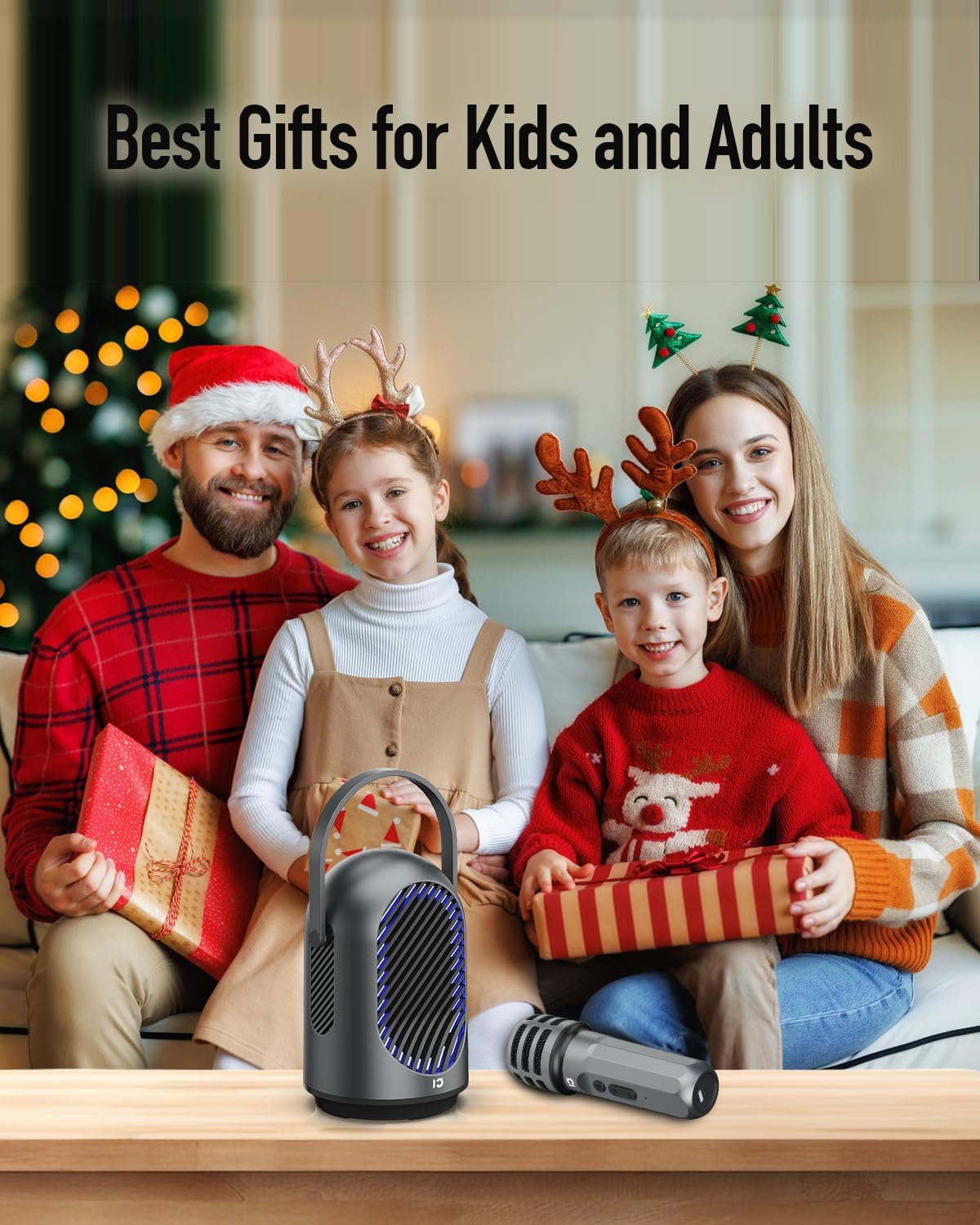 35W Voice Amplifier with Wireless Microphones, Portable Microphones with Speaker, Bluetooth PA System Karaoke Machine for Home Outdoor, Support TF/AUX/USB F10 - Image 5