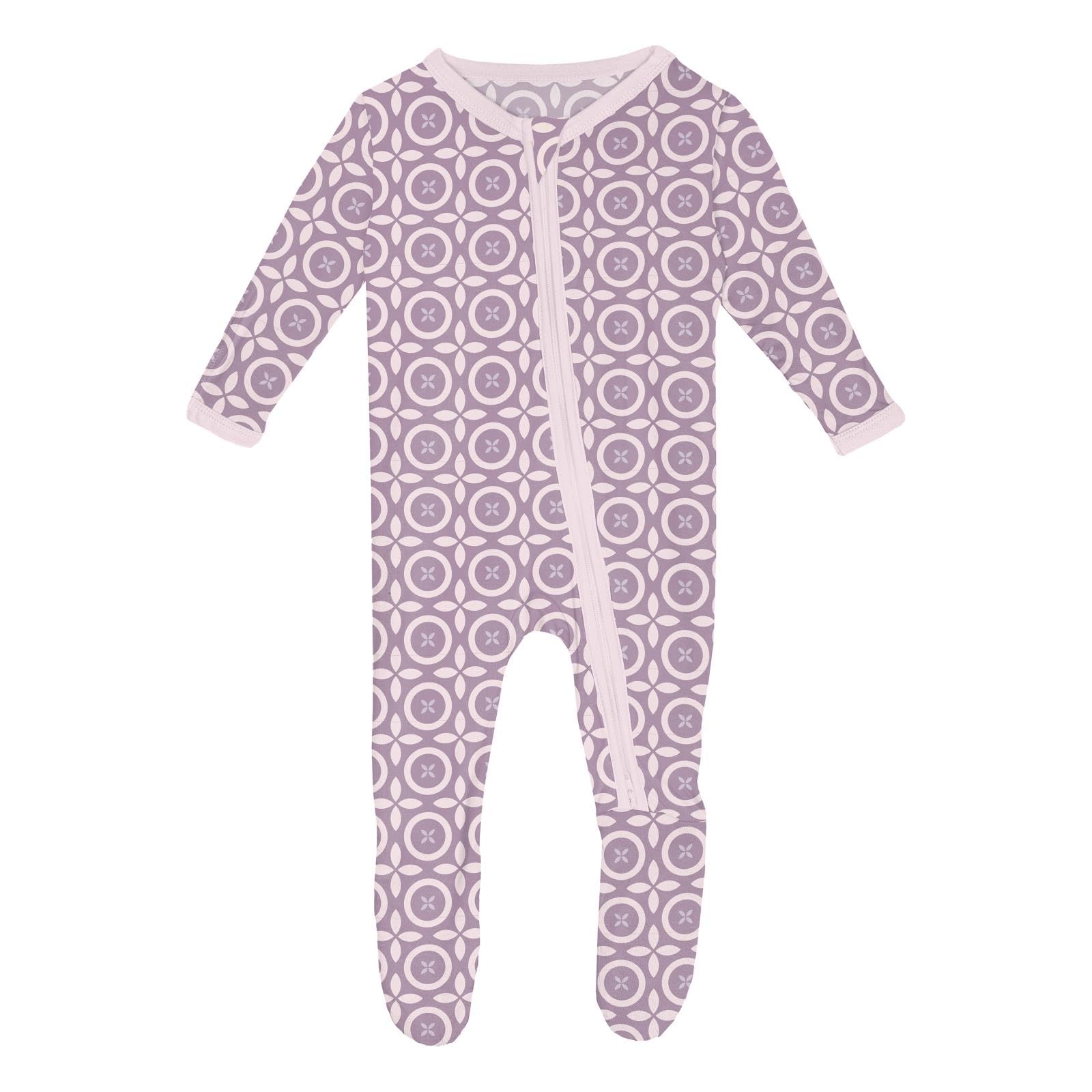 KicKee Baby &amp; Toddler Zipper Footie – Ultra-Soft Viscose from Bamboo Pajamas with Flip Paws &amp; Grips