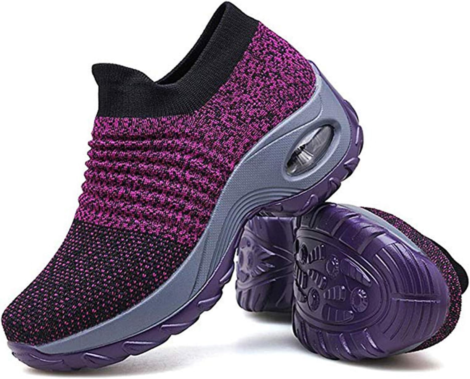 Women Slip On Walking Shoes - Mesh Breathable Sneakers Athletic Road Running Trainers