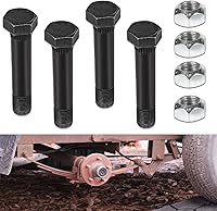 Vista 1 de Paquete de 4 pernos de grillete de resorte de hoja de remolque de 9/16 pulgadas -18 x 3-1/2 pulgadas de largo con tuercas de bloqueo, apto