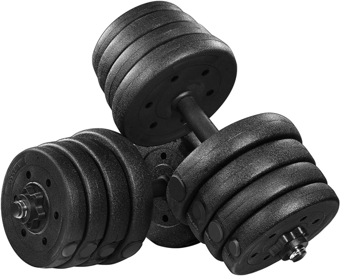 BESPORTBLE 66 LB Adjustable Dumbbells, Home Barbell Exercise & Fitness dumbbellsfor Women and Men Strength Training