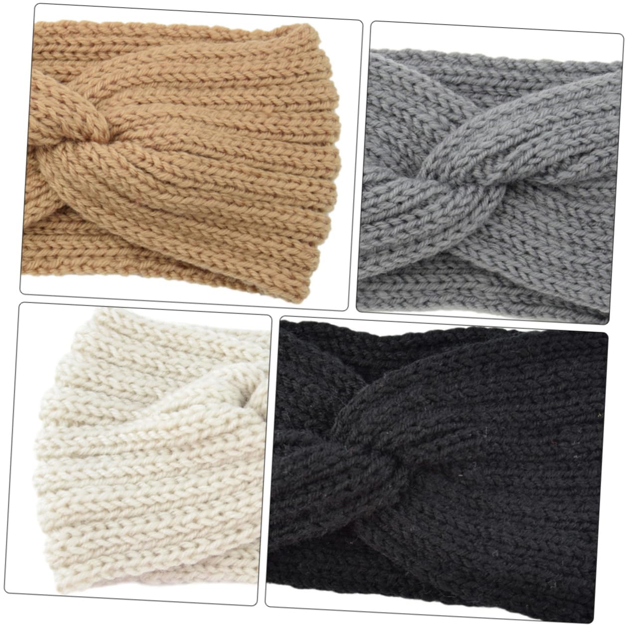 minkissy 8pezzi Fasce Per Femminili Maglia Larghe Accessori Caldi Per Orecchie Fasce Fatte Mano Per Inverno Comfort e Stile Per Ogni Outfit