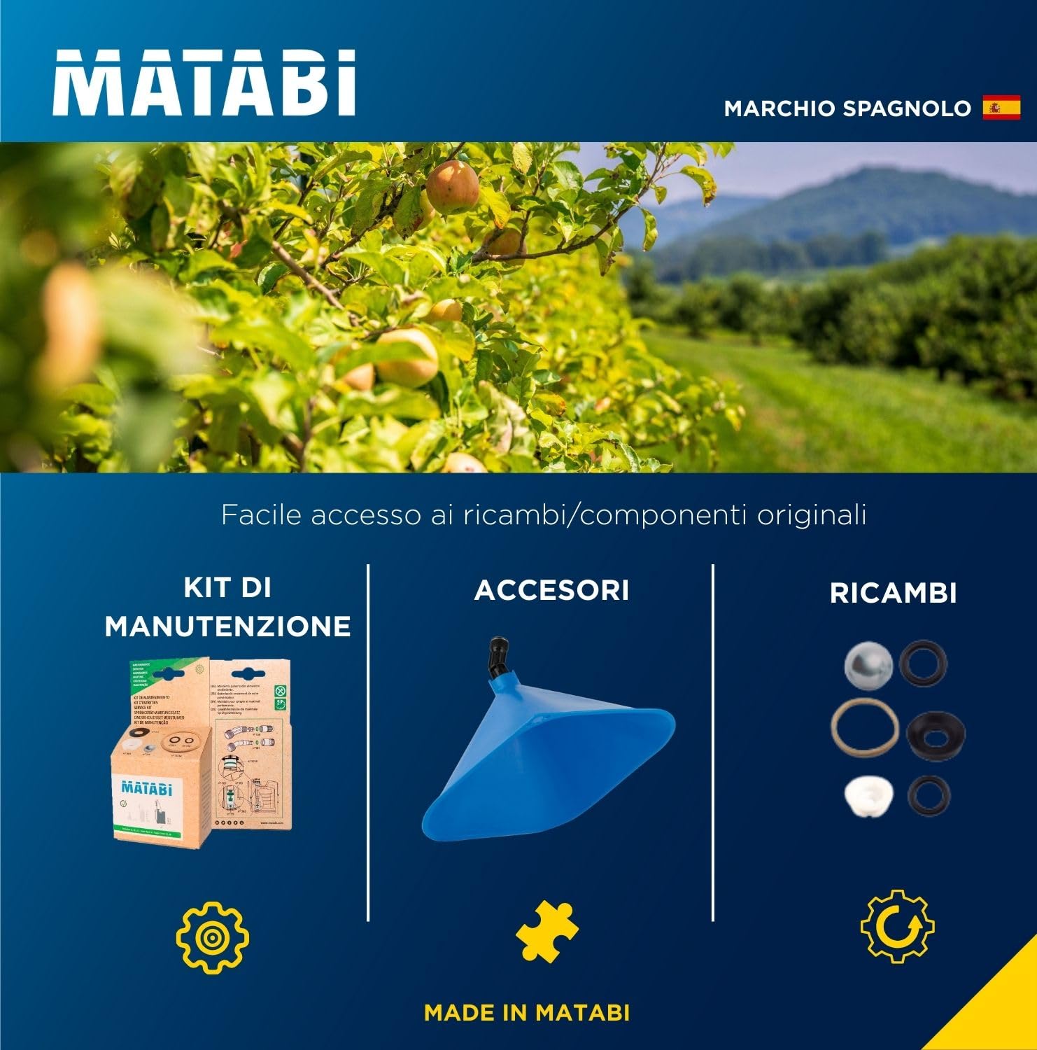 Matabi Super Green 12 - Spruzzatore 12 L - Lancia Fibra e 4 Ugelli | Pompa manuale con regolatore di pressione e tubo 1,3 m - zaino irroratore con miscelatore e dosatore