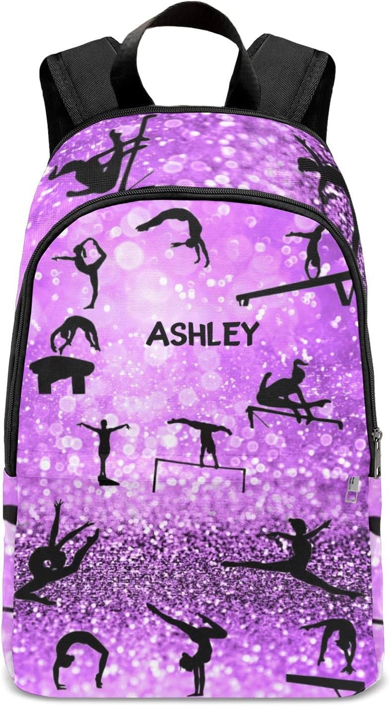 Gymnastics Bags For Girls Personalised Gymnast Glitter Backpack