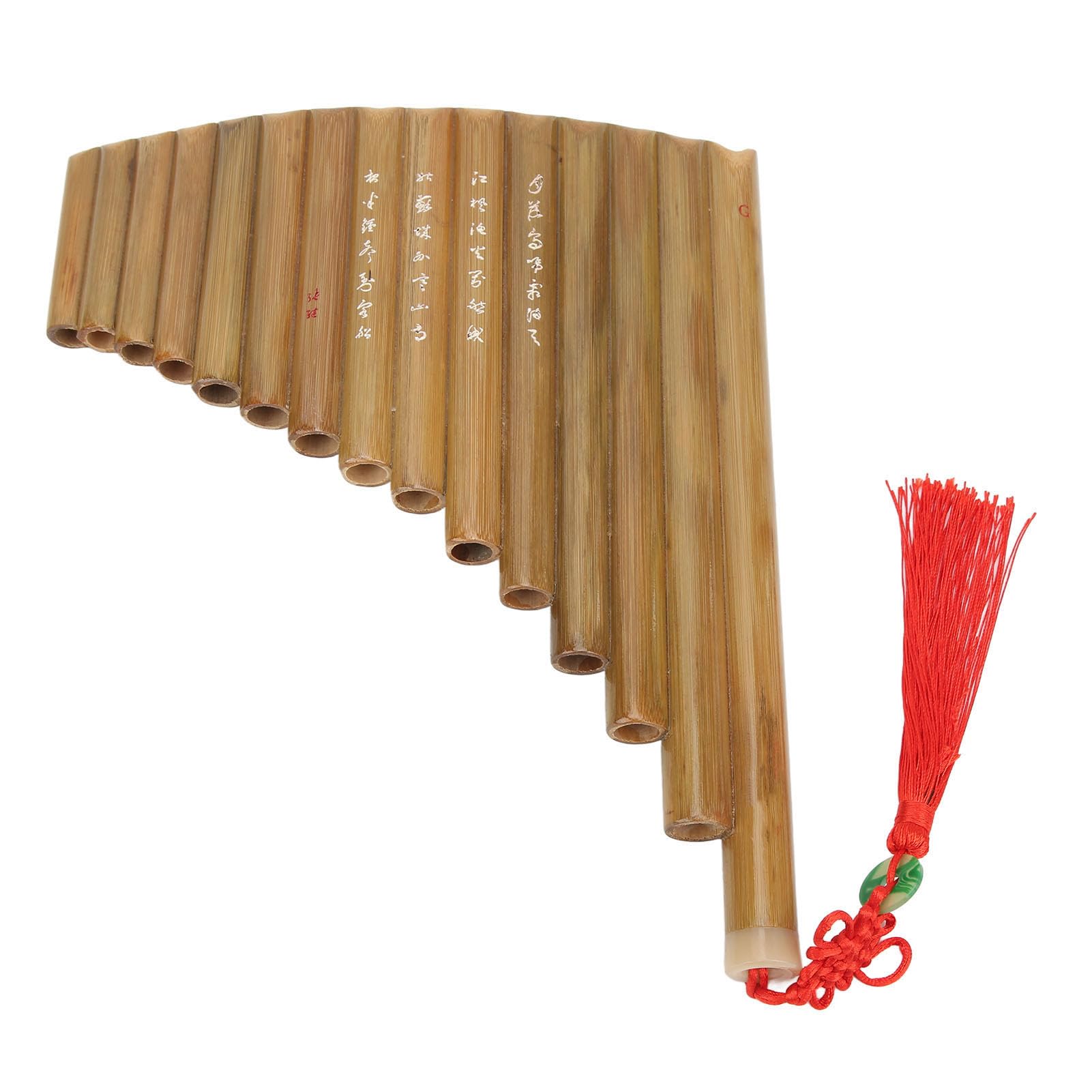 Pan Pipes, flûte de pan facile à apprendre 15 tuyaux pour jouer pour les débutants(Main gauche)
