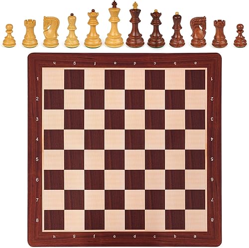 Miniatura 7 de Juego de ajedrez de torneo de 20 pulgadas, juego de ajedrez plegable de silicona, piezas de ajedrez de 3.8 pulgadas, tamaño King, portátil,