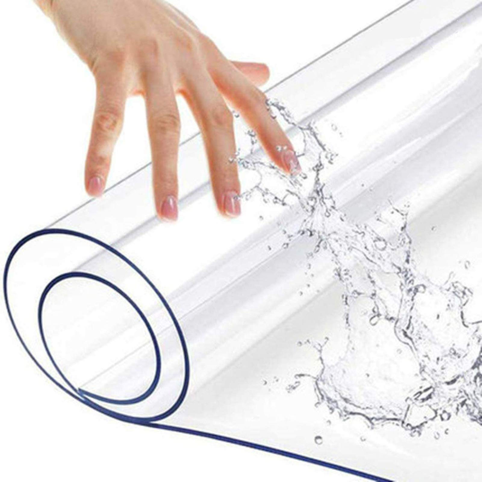 Alfombrilla transparente para sillas para suelos de madera, protector de PVC antideslizante de 70 x 180 cm, alfombra para oficina en casa, protección transparente del suelo, resistente, fácil de