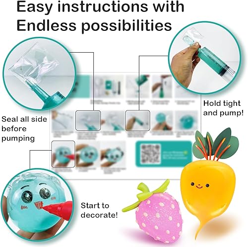 Miniatura 3 de ToyUnited Kit de burbujas de nano cinta, juego de globos de agua con nanocinta de doble cara de 9.8 pies y juguetes de jeringa para niños, niñas,