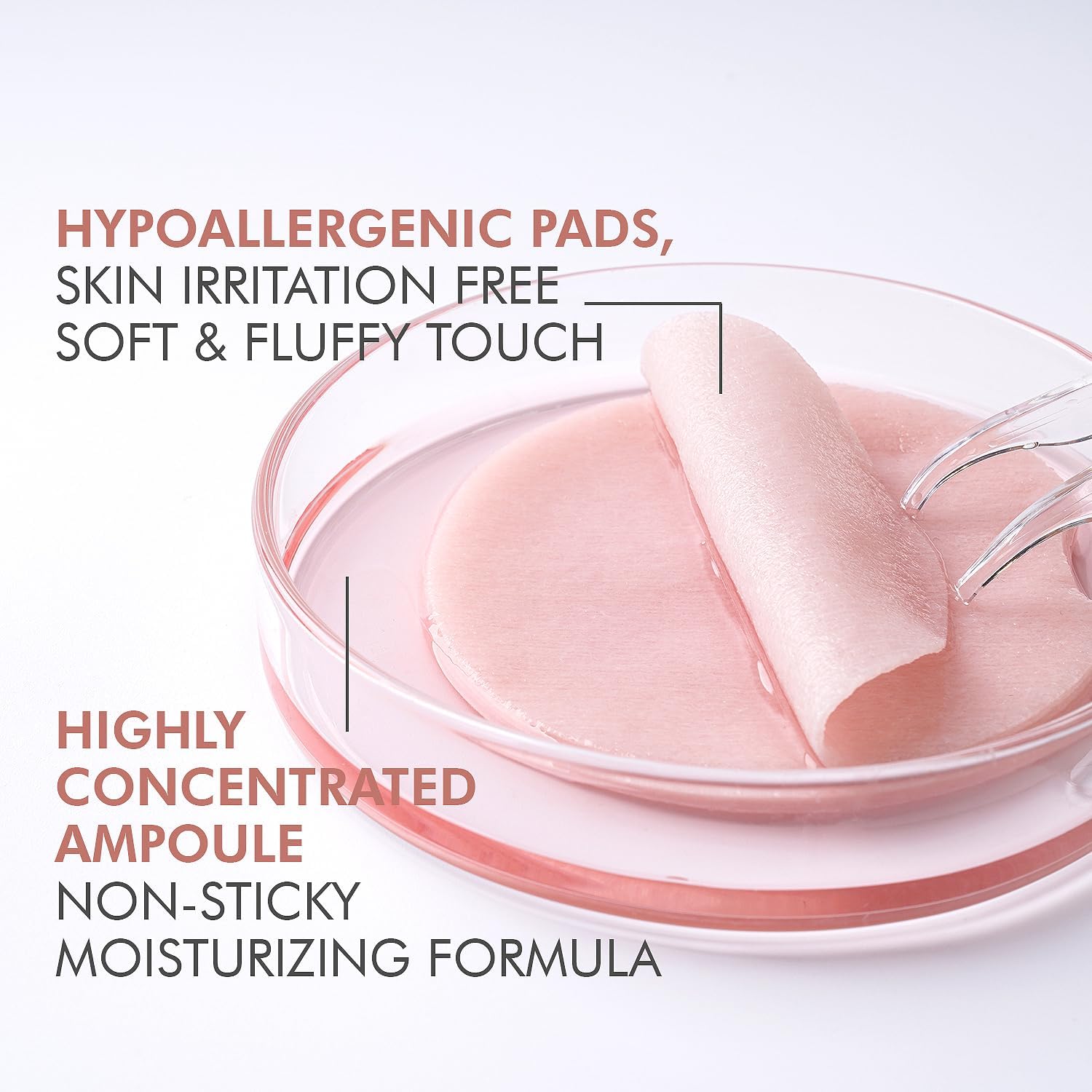 Peptide Multi-Effect Ampoule Toner Cotton Pads – Korean Skincare, Vegan, Hydrating & Firming, Pore Minimizer & Exfoliator w/Ampoule Essence Toner (70 Sheets)