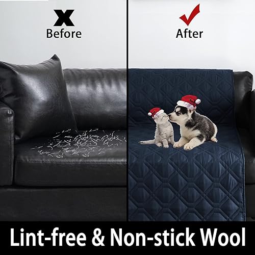 Miniatura 4 de Funda para cama de perro 100% impermeable, de 52 x 82 pulgadas, reversible, tapete de campamento reutilizable para niños, mascotas, perros, gatos,