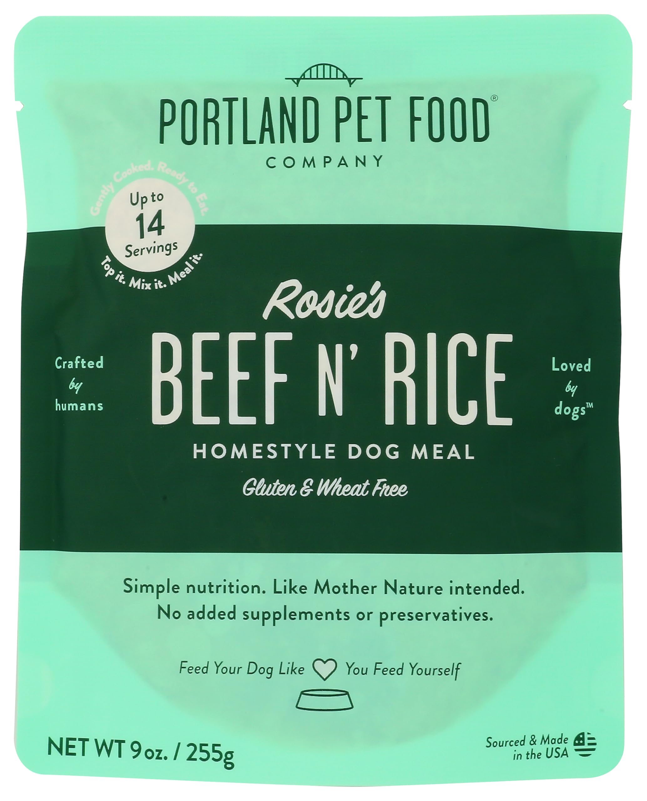 Portland Pet Food Company, Homestyle Dog Meal Rosies Beef N Rice, 9 Ounce