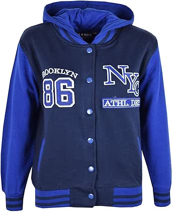 New Bambine Ragazzi Baseball Orlando Giacca Con Cappuccio R Moda - Foto 4