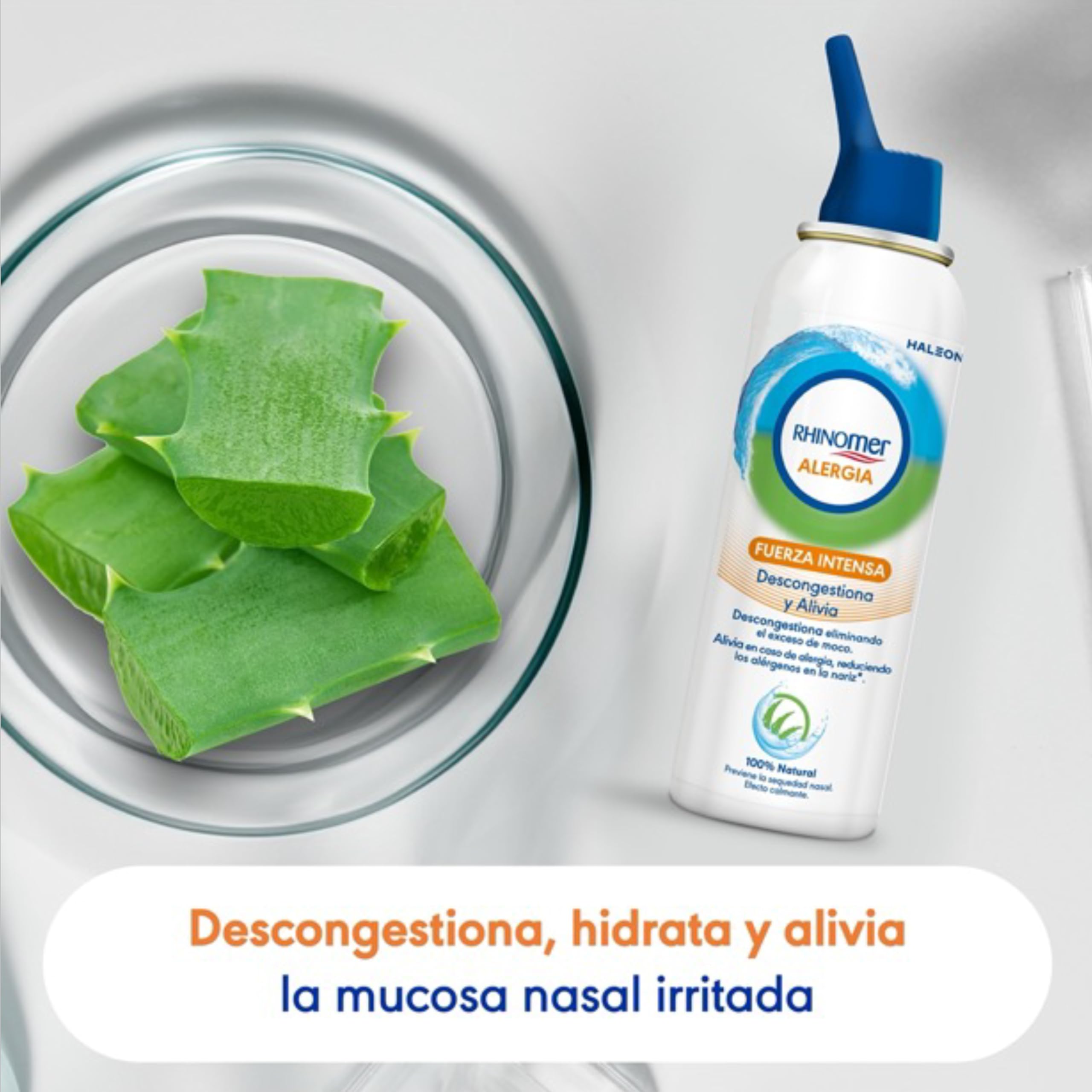 Rhinomer Spray nasal 100 % naturel eau de mer isotonique à l'aloe vera décongestionne soulage allergie force intense adultes 100 ml