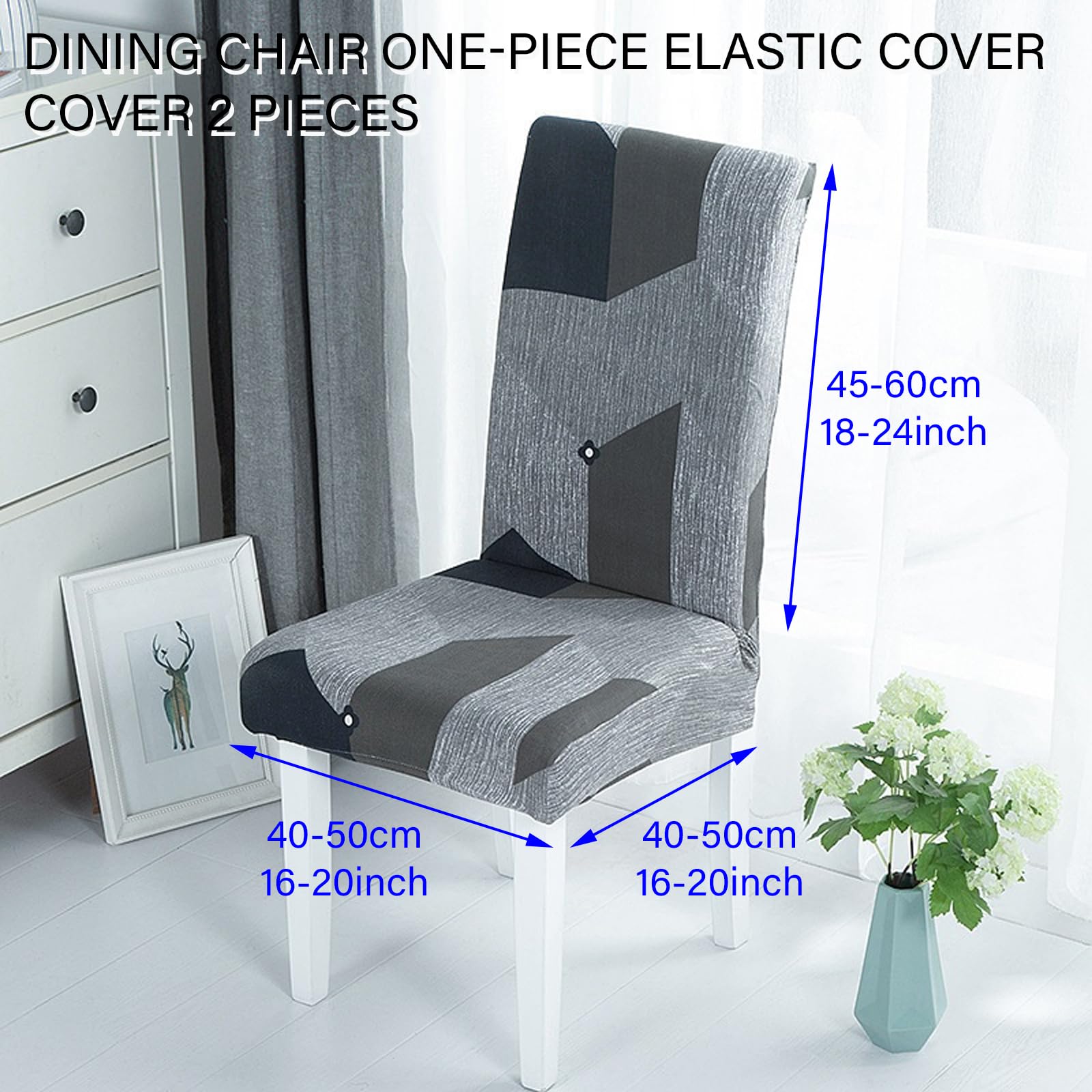 Set di 2 coprisedia in velluto elasticizzato con schienale alato, alla moda, tinta unita, per poltrona, protezione per mobili, ideale per camera da letto e soggiorno, nero