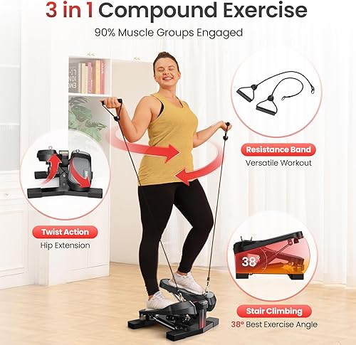Miniatura 2 de FLYBIRD Stair Stepper Machine for Home Workout, Stepper for Cardio, Legs, Hips & Glutes, Fitness Equipment for Men and Women