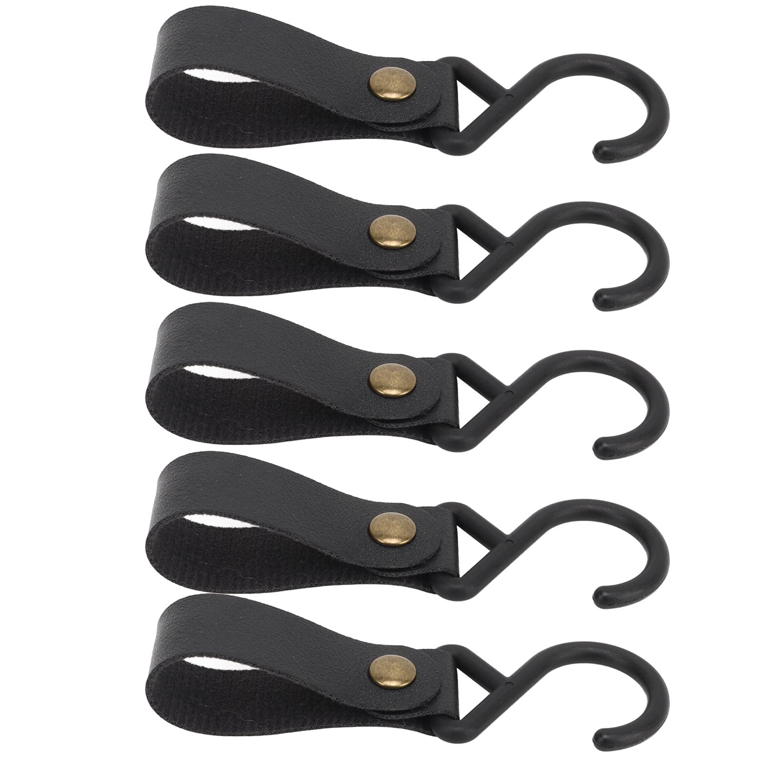 Tnfeeon S-Haken aus Leder, Kompakter, Tragbarer, Robuster, Einfacher Einbau Camping-S-Haken aus Leder, Multifunktional für Camping