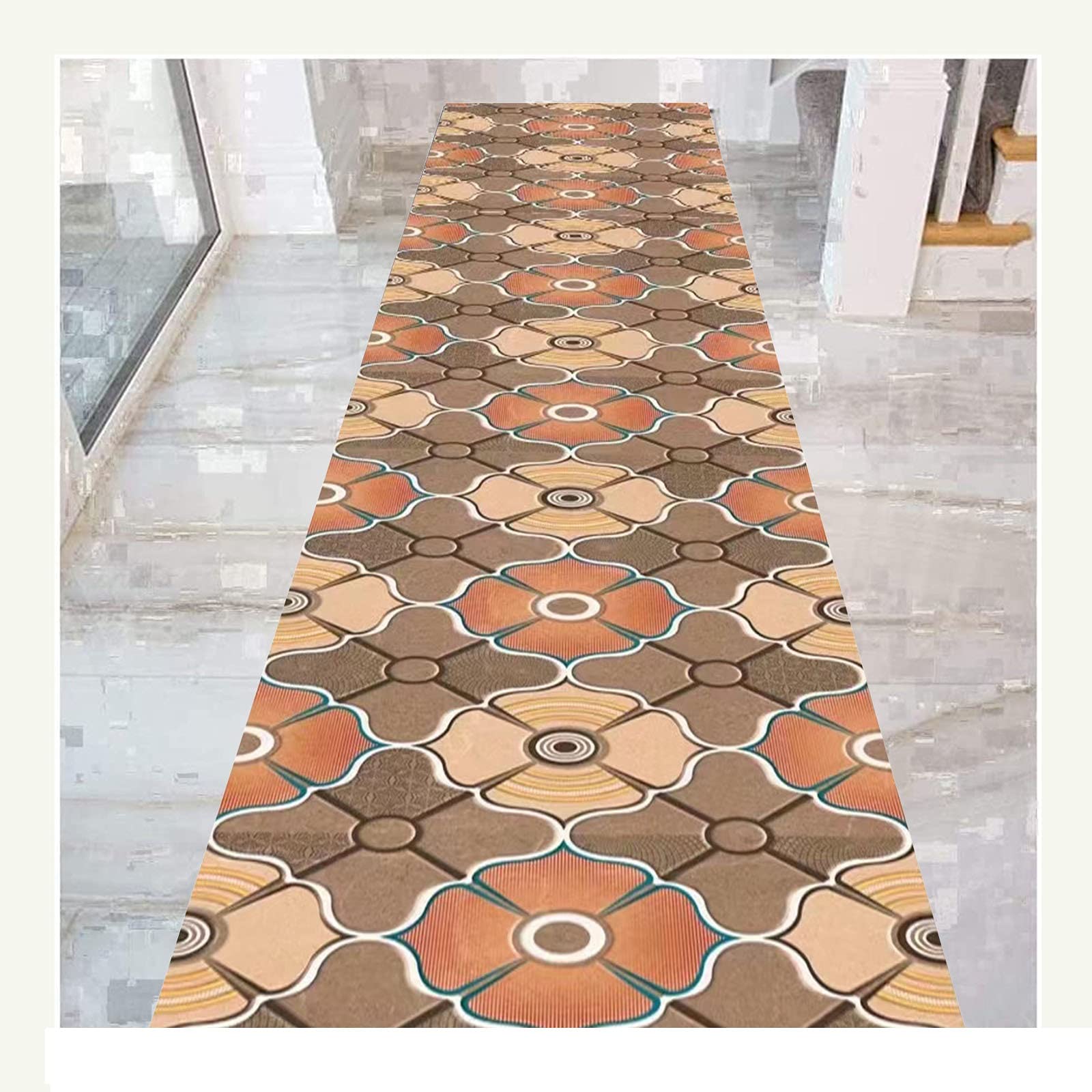 Tapis de passage d'allée couloir paillasson imprimé 0.8x6m