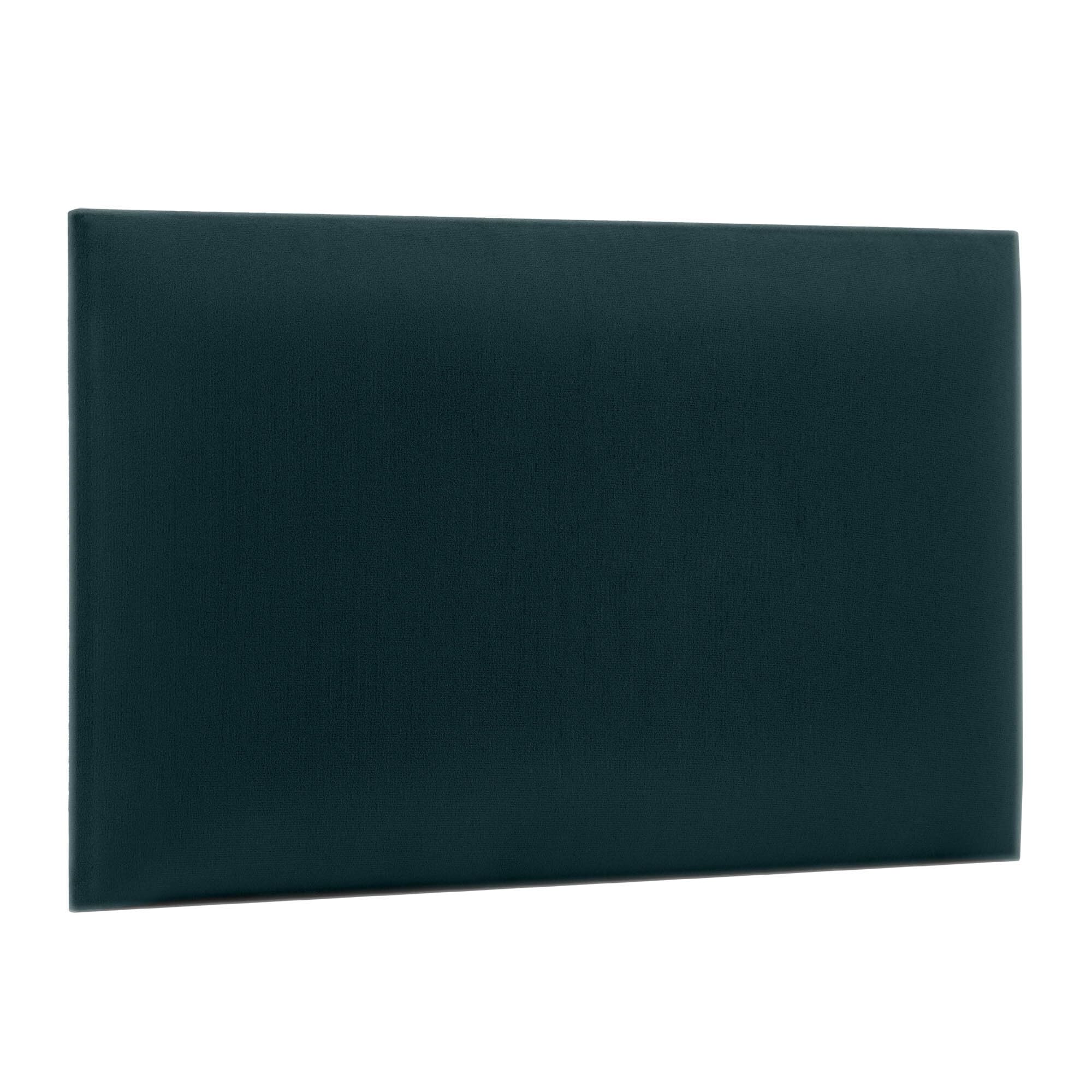 murando - Wall cushion as a headboard for a bed Rectangle Velvet 40x50 cm - Padded wall panel wall decoration for bedroom living room children's room - turquoise