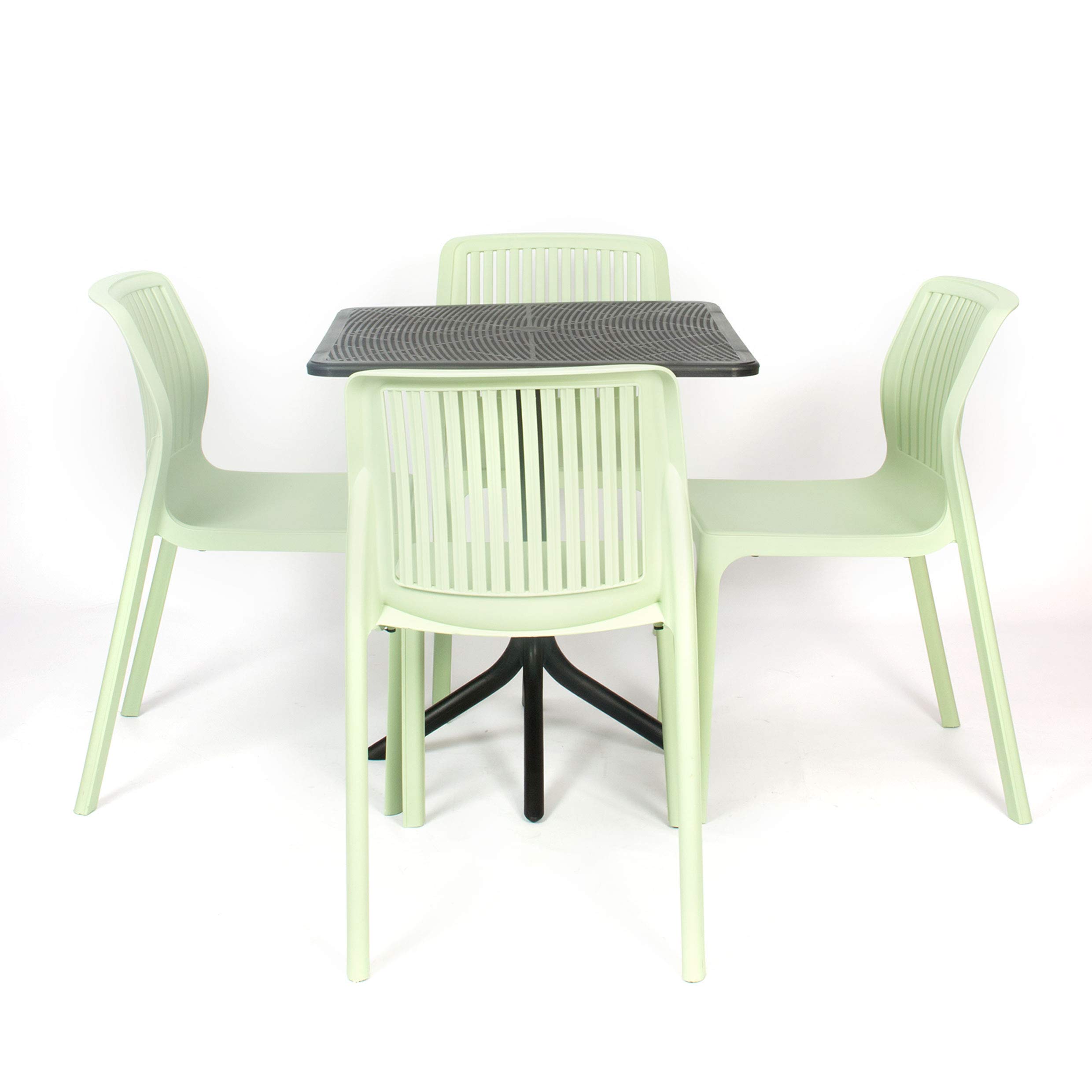 CREVICOSTA QUALITY MARK MARCAS DE CALIDAD Conjunto jardín Grand. Verde-Manzana. Resina reciclable 100% para Interior Y Exterior.