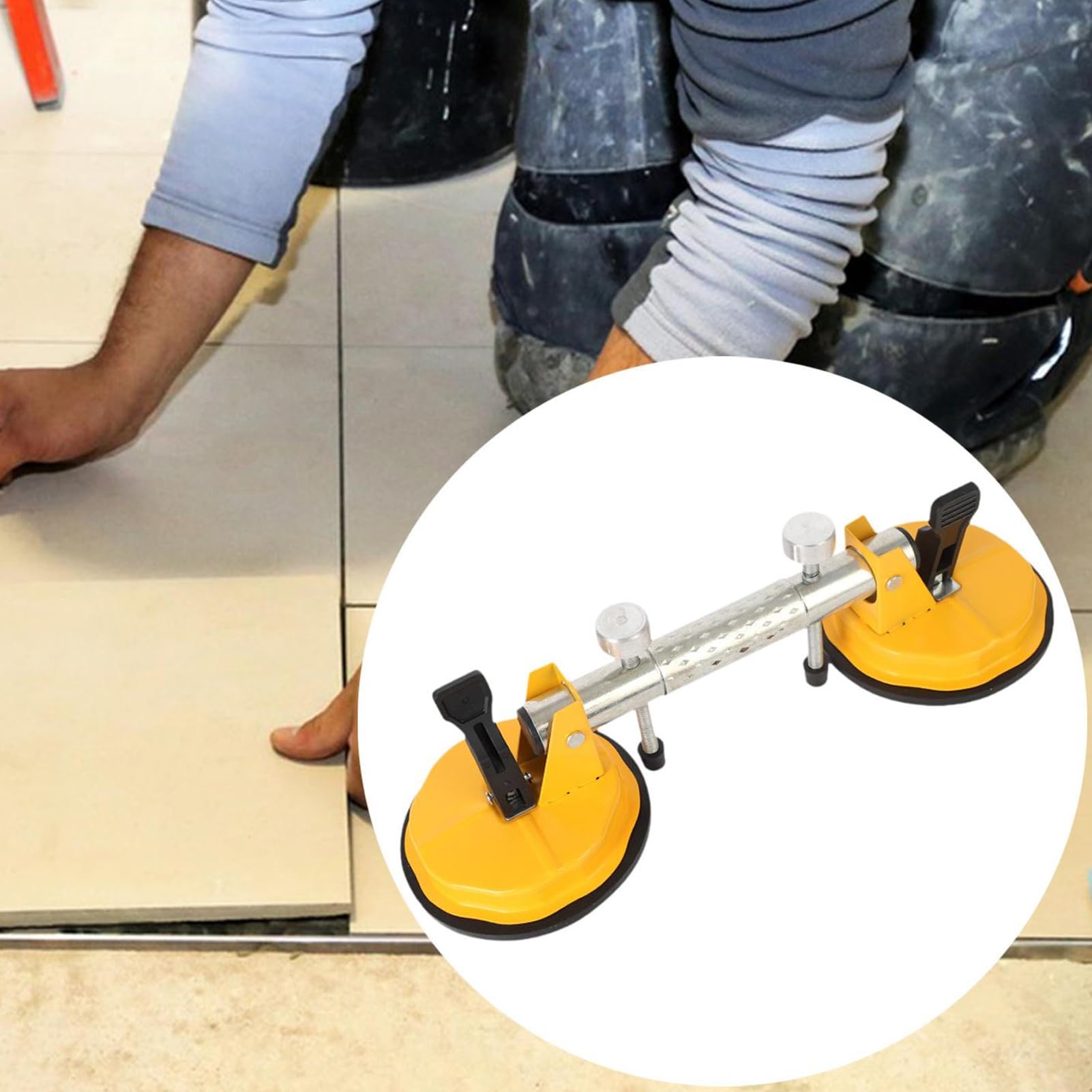 Seam Setter per granito | Setter di guarnizione a ventosa per marmo, accessorio leggero per posa di piastrelle in granito vetro