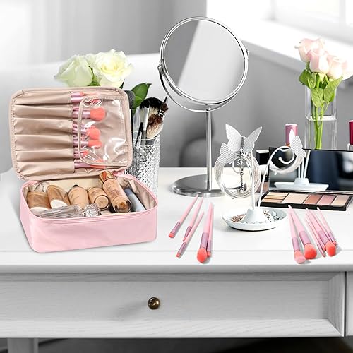 Miniatura 5 de Paterr Juego de maquillaje de 28 piezas, bolsa de maquillaje con brochas de maquillaje, cepillo sintético premium y espejo para mujeres, cosméticos