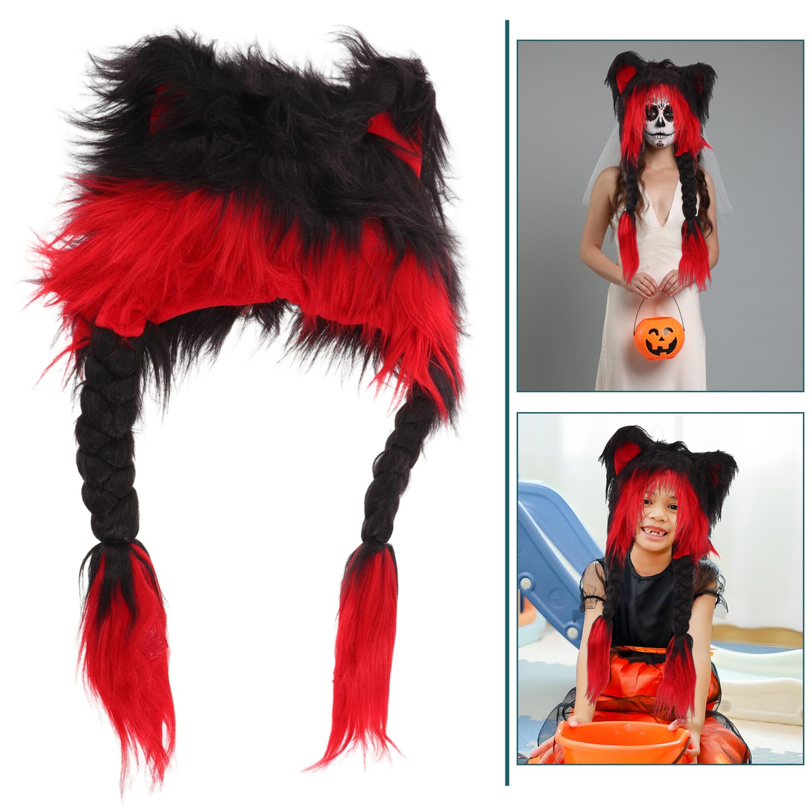 Abaodam Gorro Peludo con Orejas para Mujer Cálido y Protección para Orejas Gorro Kawaii Animal para Otoño Invierno para Cosplay y Uso Diario