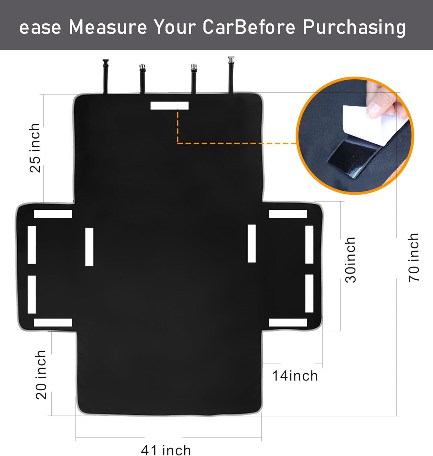 Cargo Liner for Dogs Waterproof PetCargo Liner with Side Flaps Large SizeUniversal Fit Area with Side and BumperProtector SUV Pet Cargo Liner